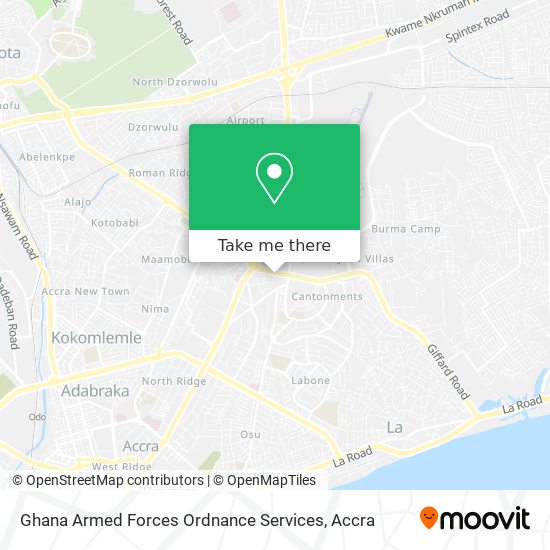 Ghana Armed Forces Ordnance Services map