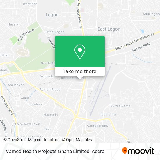 Vamed Health Projects Ghana Limited map