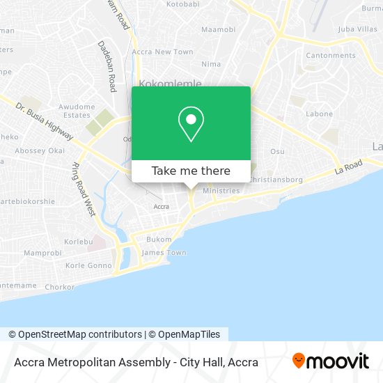 Accra Metropolitan Assembly - City Hall map