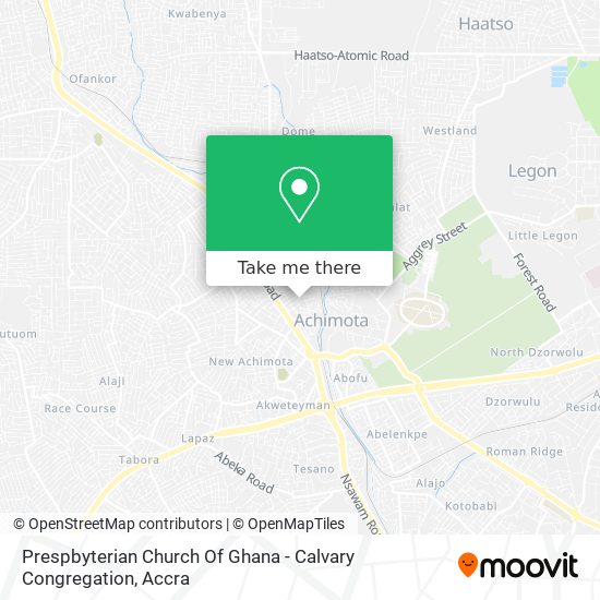 Prespbyterian Church Of Ghana - Calvary Congregation map