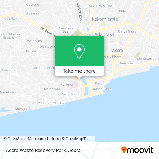 Accra Waste Recovery Park map