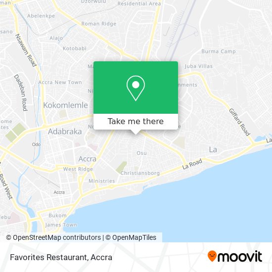 Favorites Restaurant map