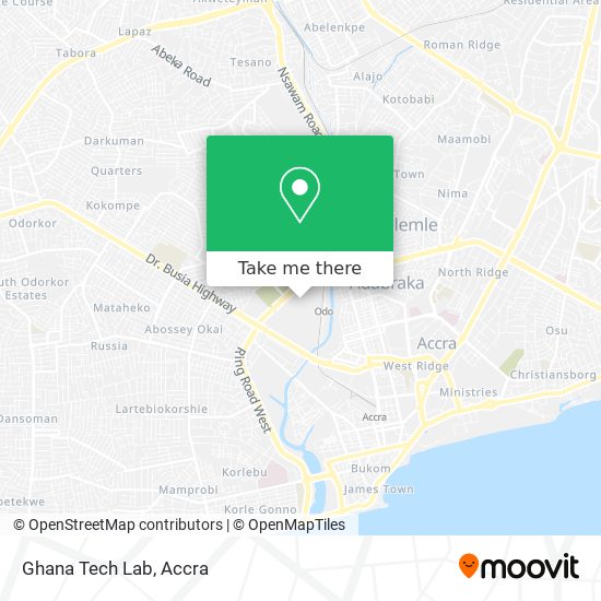 Ghana Tech Lab map