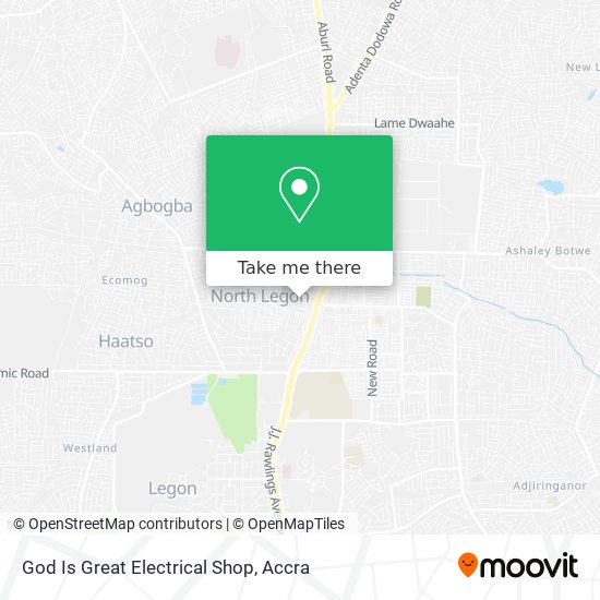 God Is Great Electrical Shop map