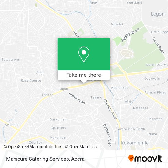 Manicure Catering Services map