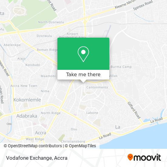 Vodafone Exchange map