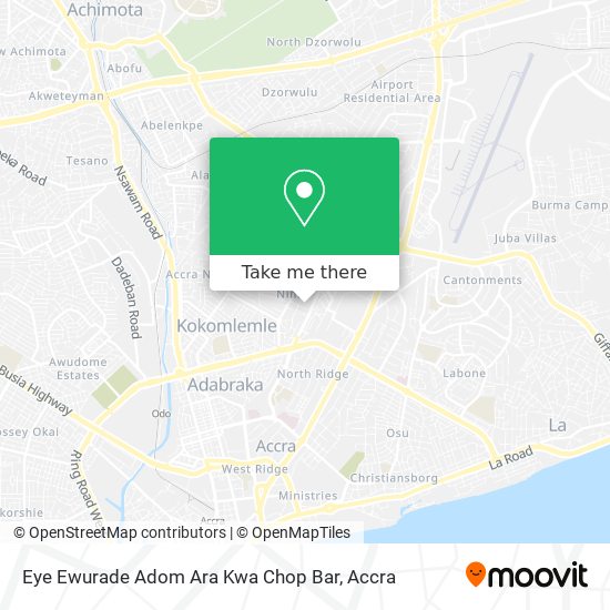 Eye Ewurade Adom Ara Kwa Chop Bar map