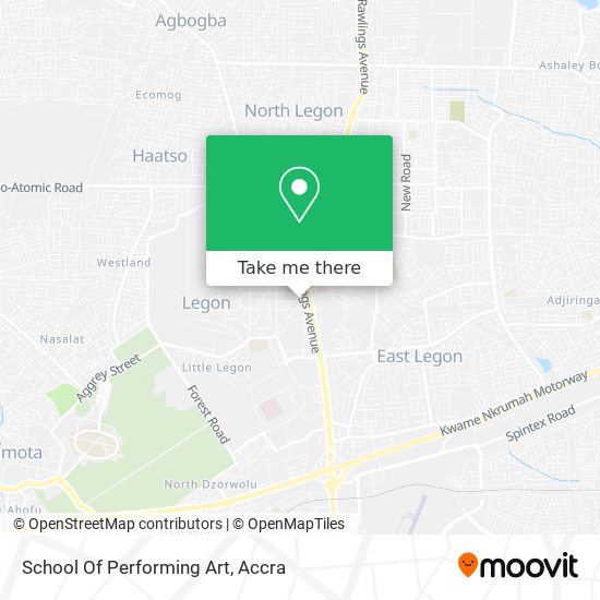 School Of Performing Art map