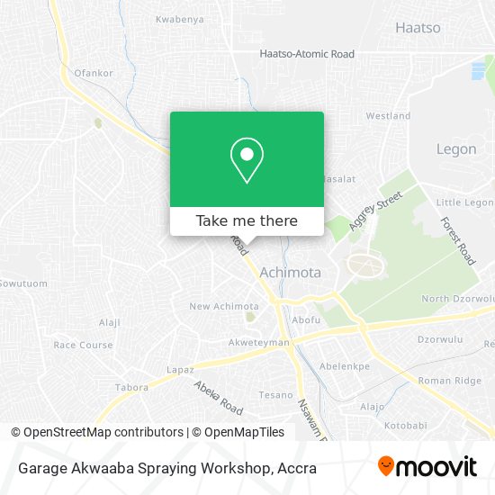 Garage Akwaaba Spraying Workshop map