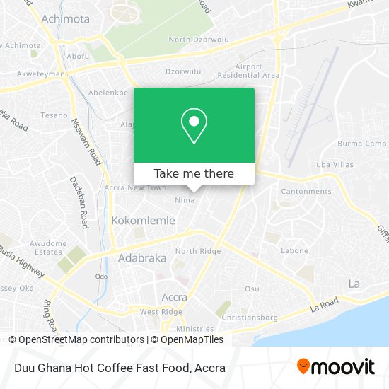 Duu Ghana Hot Coffee Fast Food map