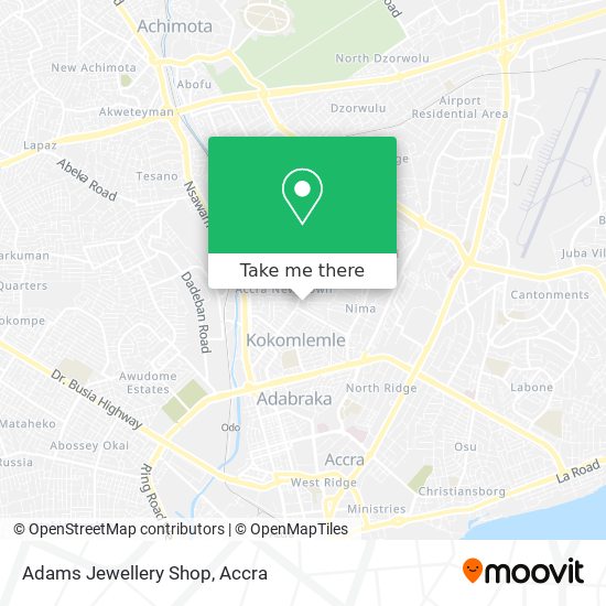 Adams Jewellery Shop map