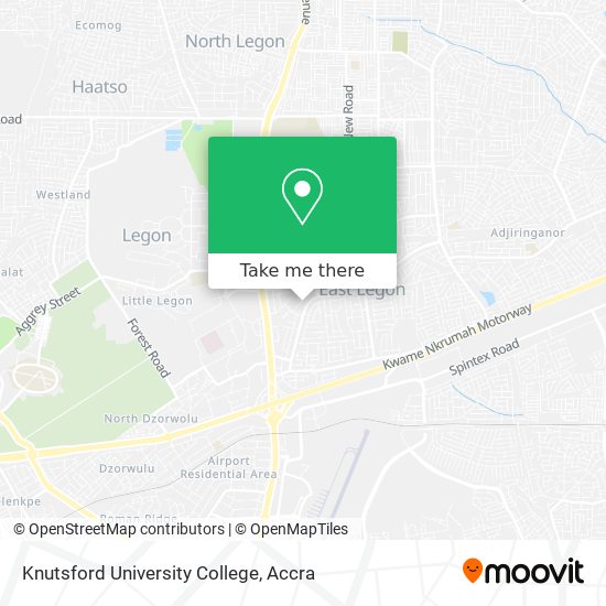 Knutsford University College map