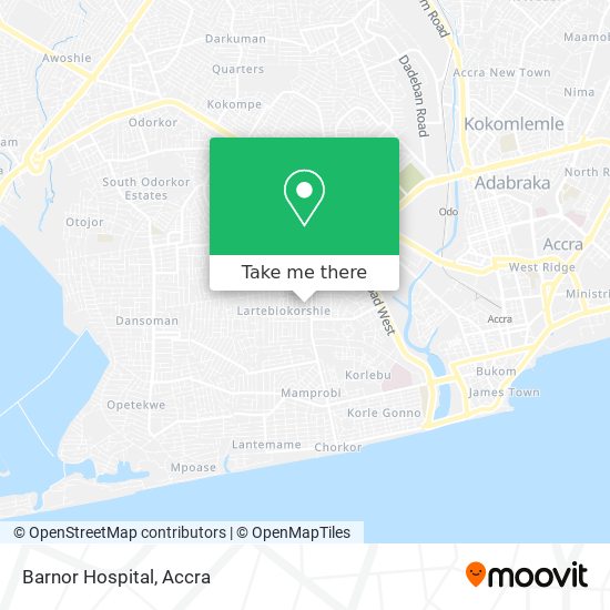 Barnor Hospital map