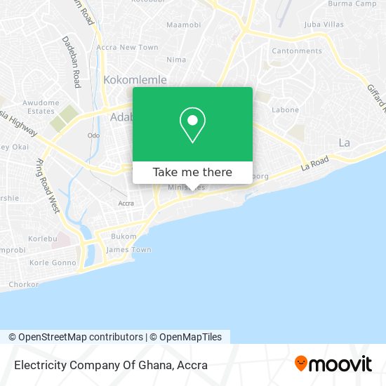 Electricity Company Of Ghana map