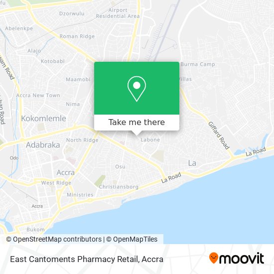East Cantoments Pharmacy Retail map
