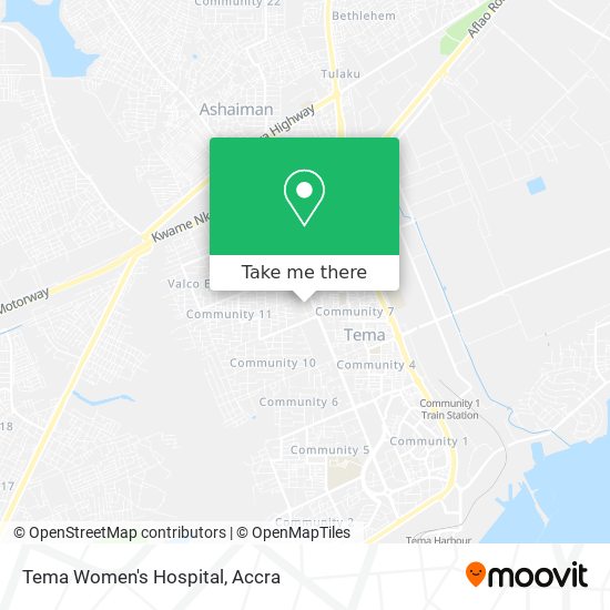Tema Women's Hospital map