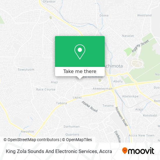 King Zola Sounds And Electronic Services map