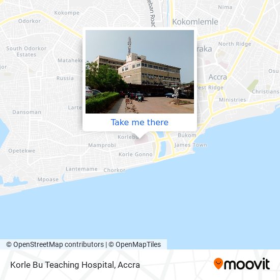Korle Bu Teaching Hospital map
