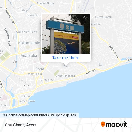 Osu Ghana map