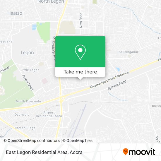 East Legon Residential Area map