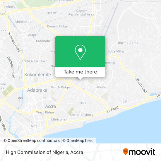 High Commission of Nigeria map