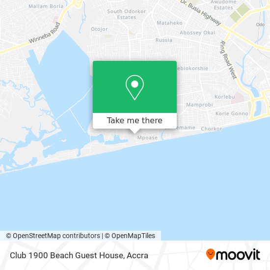Club 1900 Beach Guest House map