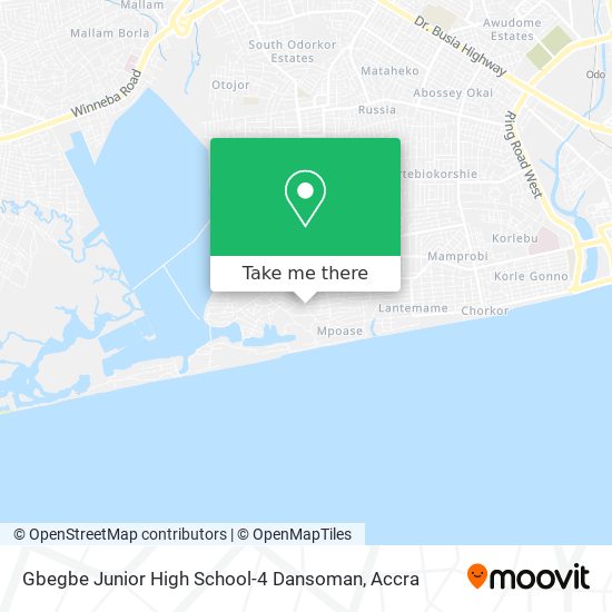 Gbegbe Junior High School-4 Dansoman map