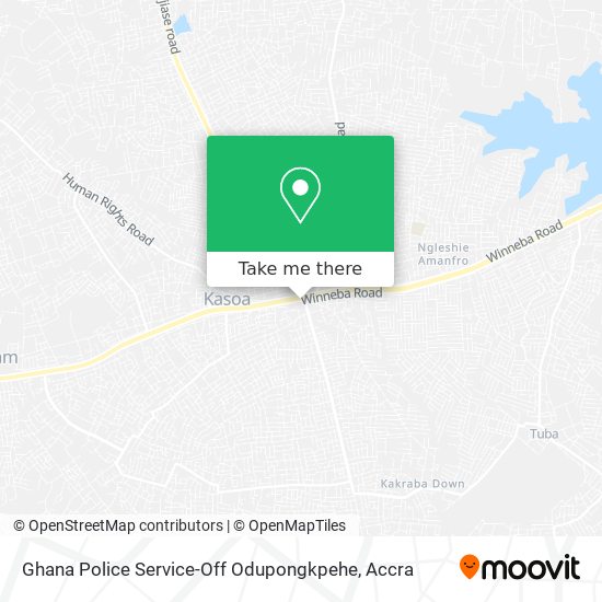 Ghana Police Service-Off Odupongkpehe map