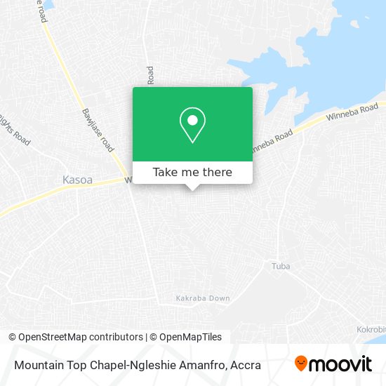 Mountain Top Chapel-Ngleshie Amanfro map