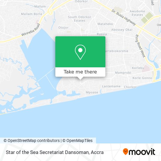 Star of the Sea Secretariat Dansoman map