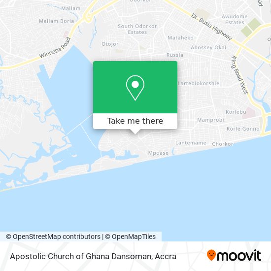 Apostolic Church of Ghana Dansoman map