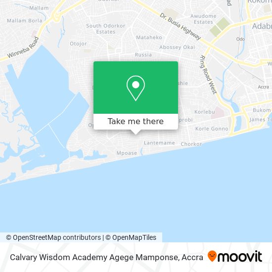 Calvary Wisdom Academy Agege Mamponse map