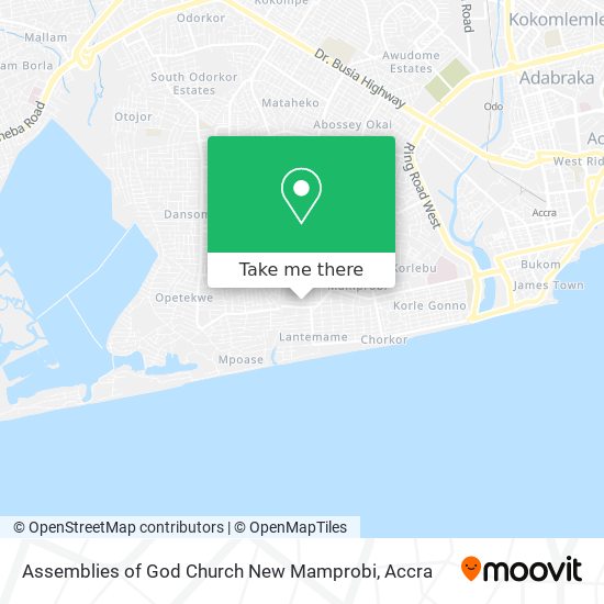 Assemblies of God Church New Mamprobi map