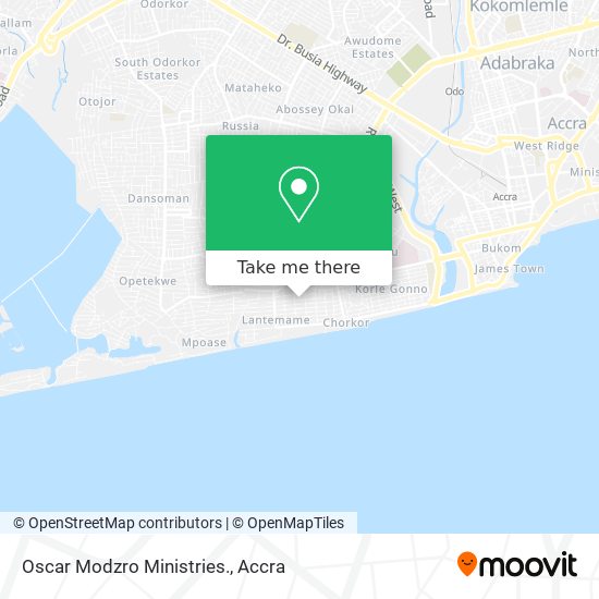 Oscar Modzro Ministries. map