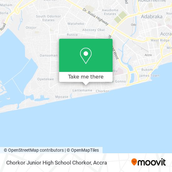 Chorkor Junior High School Chorkor map