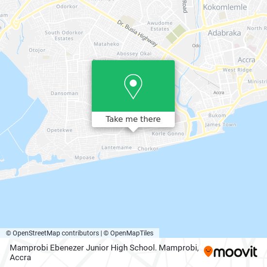 Mamprobi Ebenezer Junior High School. Mamprobi map