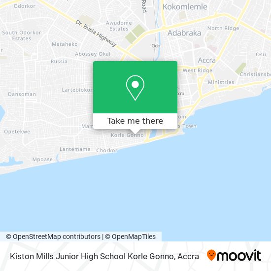 Kiston Mills Junior High School Korle Gonno map