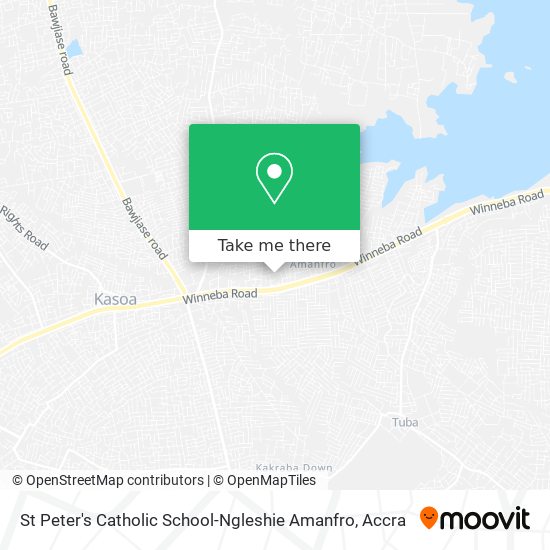 St Peter's Catholic School-Ngleshie Amanfro map