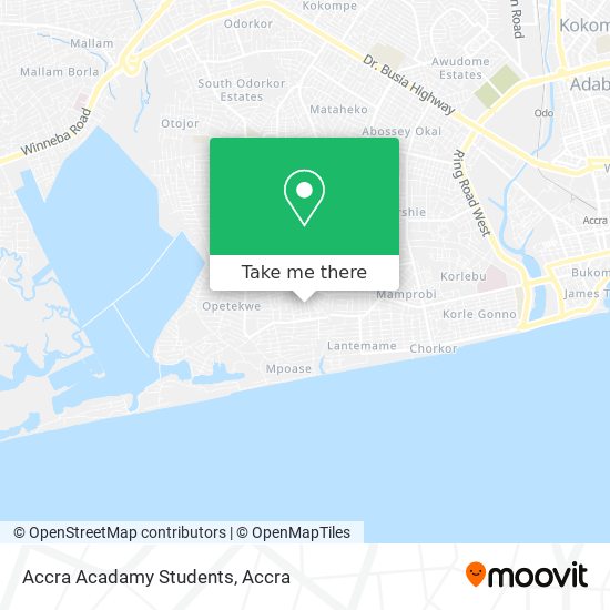 Accra Acadamy Students map