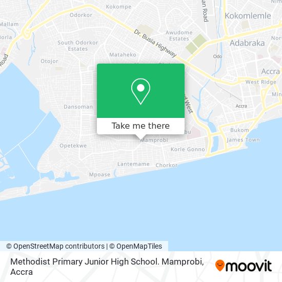 Methodist Primary Junior High School. Mamprobi map