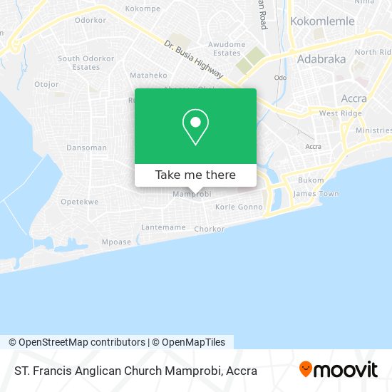 ST. Francis Anglican Church Mamprobi map