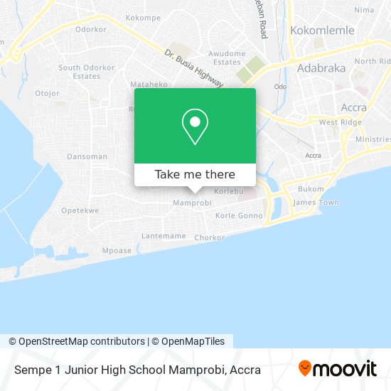Sempe 1 Junior High School Mamprobi map