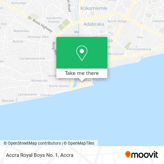 Accra Royal Boys No. 1 map