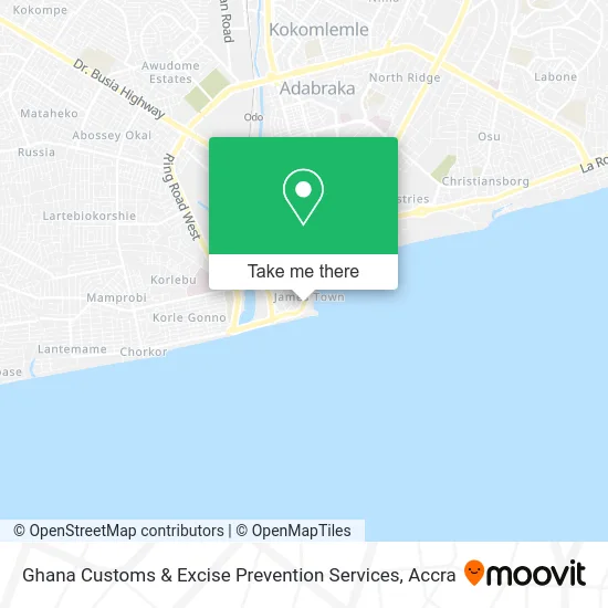 Ghana Customs & Excise Prevention Services map