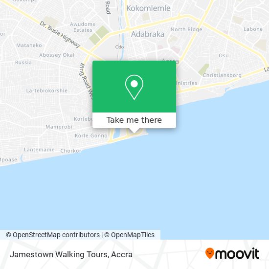 Jamestown Walking Tours map