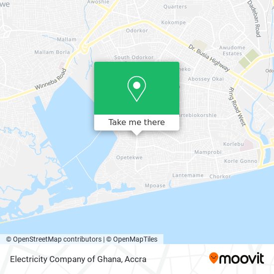 Electricity Company of Ghana map