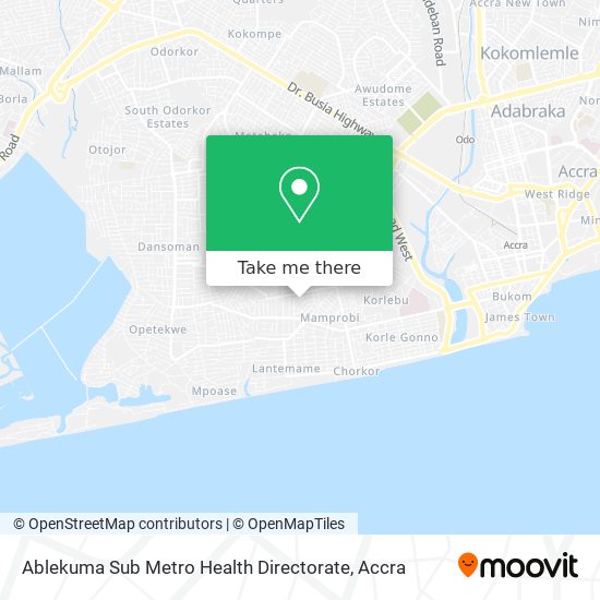 Ablekuma Sub Metro Health Directorate map