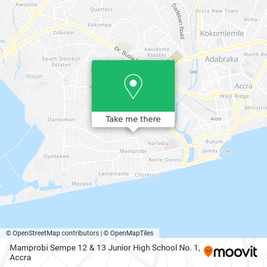 Mamprobi Sempe 12 & 13 Junior High School No. 1 map
