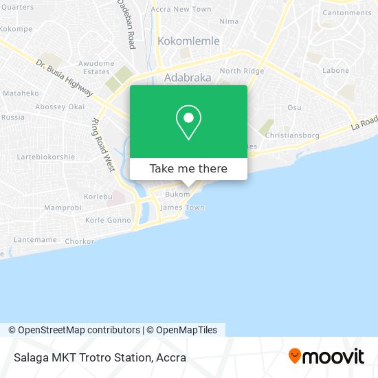 Salaga MKT Trotro Station map