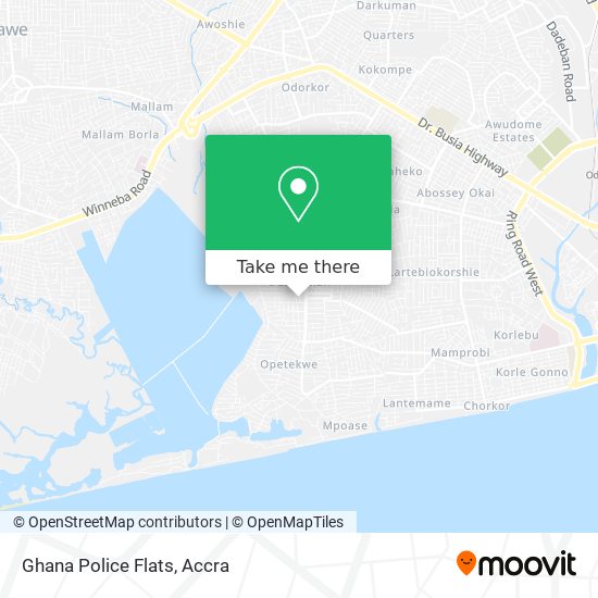 Ghana Police Flats map